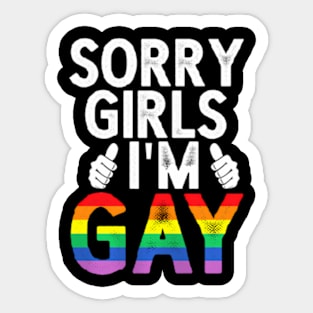 Girls I'm Gay  Flag  LGBT Pride Sticker